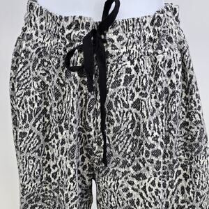 ADY P Women’s Jogger Pants with Contrast Panel in Mono Leopard Print XS China